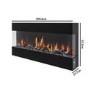 Black Wall Mounted Electric Fireplace with Open Front 42 Inch -  AmberGlo
