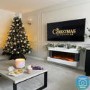 White 39inch Wall Mounted Electric Fireplace - AmberGlo