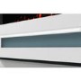 White Wall Mounted Electric Fireplace with LED Lights and  Storage Shelf 47 inch - Amberglo