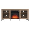 Industrial TV Unit with  Electric Fire &amp; Storage - Amberglo