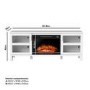 White Electric Fireplace TV Stand with Storage - Amberglo