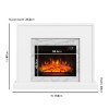 White and Marble Effect Freestanding Electric Fireplace Suite with Log Effect - Amberglo