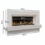 White 48inch WiFi Enabled Wall Mounted Electric Fireplace - AmberGlo