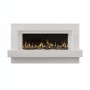 White 48inch WiFi Enabled Wall Mounted Electric Fireplace - AmberGlo