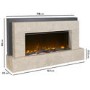 Beige Concrete Effect Freestanding Alexa Electric Fireplace - LAST  FEW  IN STOCK. ALL MUST GO 
