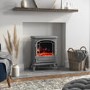 Grey Freestanding Electric Log Burner - AmberGlo