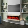ONLY OPENED - Oak 51inch Inset Electric Fireplace - AmberGlo