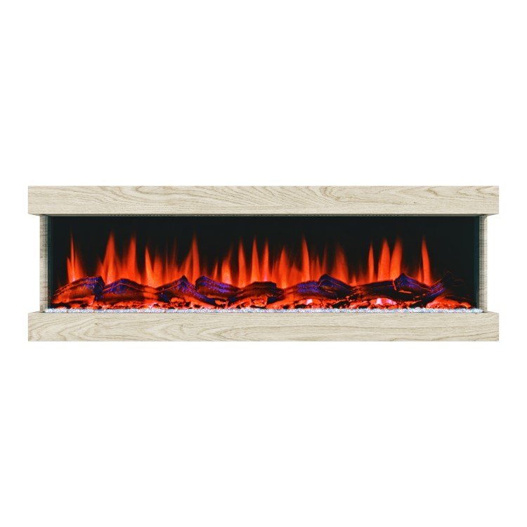 Oak 51inch Inset Electric Fireplace - AmberGlo