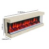 Wood Effect Wall Mounted Electric Fireplace with LED Lights 51 Inch  - Amberglo
