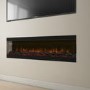 Black Inset Media Wall Electric Fireplace 60 inch - Amberglo