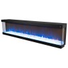 Black Inset Media Wall Electric Fireplace 60 inch - Amberglo