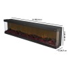 Black Inset Media Wall Electric Fireplace 60 inch - Amberglo