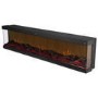 Black Inset Media Wall Electric Fireplace 72 inch - Amberglo