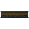 Black Inset Media Wall Electric Fireplace 72 inch - Amberglo