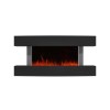 Matt Black Wall Mounted Curved Electric Fire 47 Inch  - Amberglo