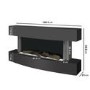 Black 47inch Wall Mounted Electric Fireplace - AmberGlo