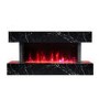 Black Marble Effect Wall Mounted Electric Fireplace 47 inch  - Amberglo