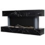 Black Marble Effect Wall Mounted Electric Fireplace 47 inch  - Amberglo