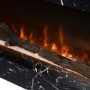 Black Marble Effect Wall Mounted Electric Fireplace 47 inch  - Amberglo