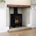 AGL058 Cast Iron 5kW Log Burning Multi-Fuel Stove in Black - AmberGlo