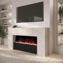 AGL060 Black & Stone 62inch Wall Mounted Electric Fireplace With Pebbles - AmberGlo