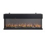 Black 3-Sided Inset Electric Media Wall Smart Fire Place - 50 Inch - AmberGlo