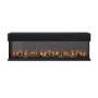 IMPERFECT - 60 Inch Black Inset Electric Media Wall Fireplace with Configurated Front and Side Glass Case - AmberGlo