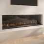 ONLY OPENED - Black 70inch WiFi Enabled Inset Electric Media Wall Fireplace - AmberGlo