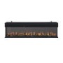 Black 70inch WiFi Enabled Inset Electric Media Wall Fireplace - AmberGlo