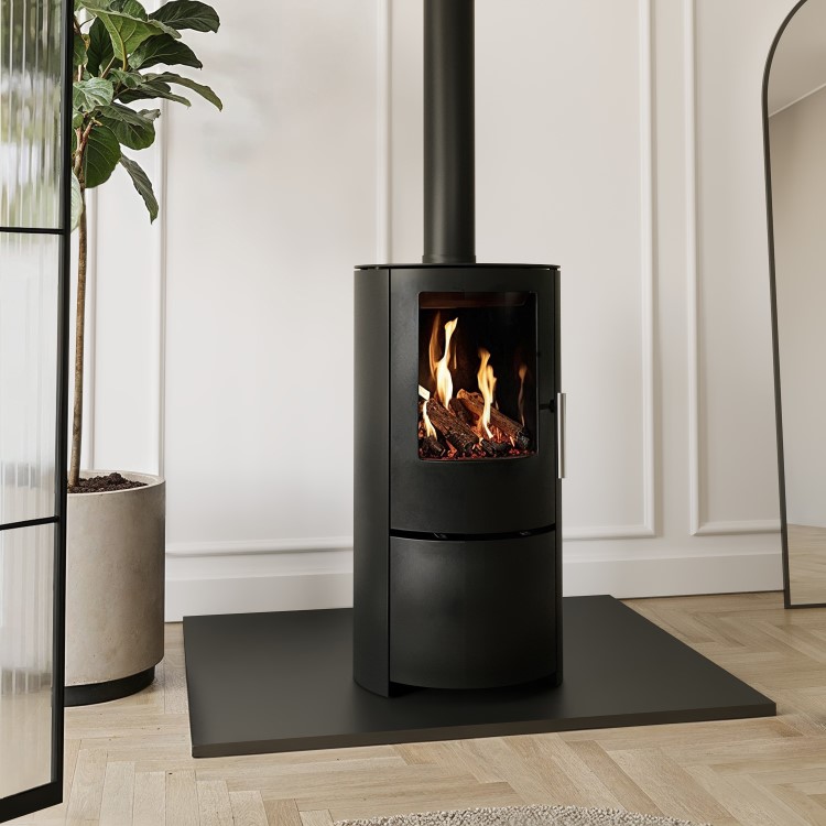Black Cast Iron Multi Fuel Stove 5kW - AmberGlo