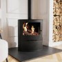Black Cast Iron Log Burner Multi Fuel Stove 6.9kW - AmberGlo