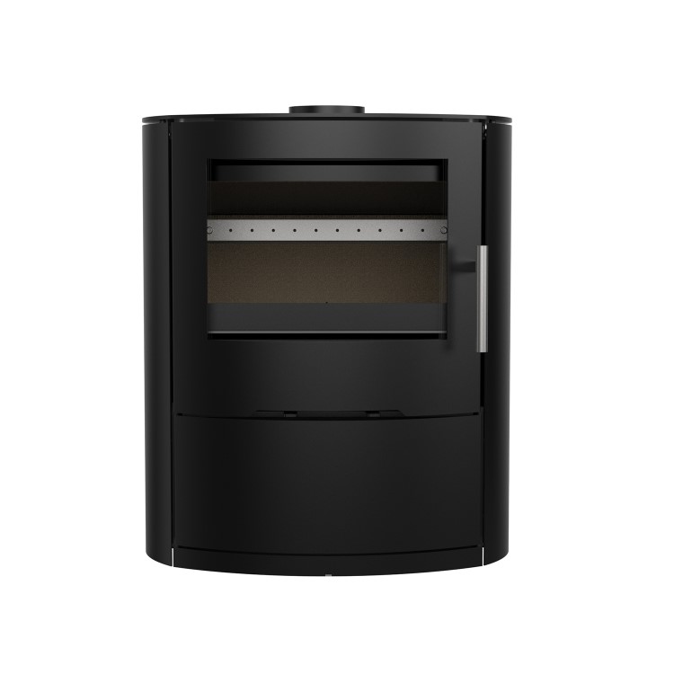 Black Cast Iron Log Burner Multi Fuel Stove 6.9kW - AmberGlo