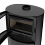 Black Cast Iron Log Burner Multi Fuel Stove 6.9kW - AmberGlo