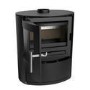 Black Cast Iron Log Burner Multi Fuel Stove 6.9kW - AmberGlo