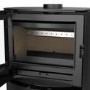 Black Cast Iron Log Burner Multi Fuel Stove 6.9kW - AmberGlo