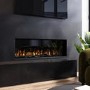 Black 40inch WiFi Enabled Inset Electric Media Wall Fireplace - AmberGlo