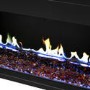 Black 60inch Inset Electric LCD Display Media Wall Fireplace - AmberGlo
