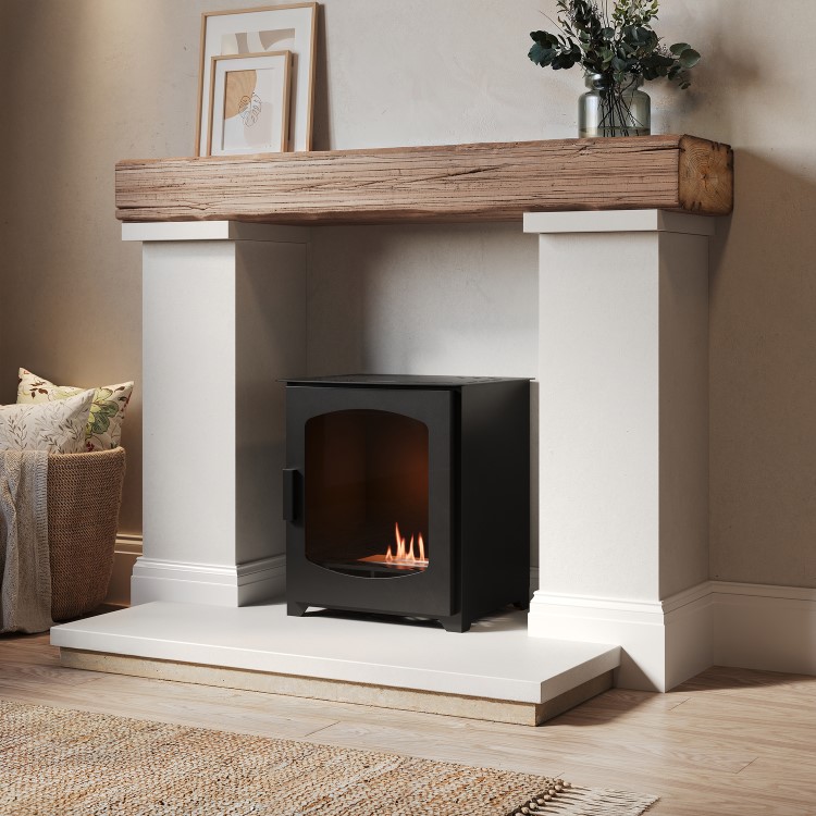 AmberGlo Matte Black Bio Ethanol Stove