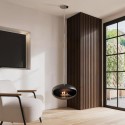 AGL079 Modern Black Bioethanol Hanging Fire - AmberGlo