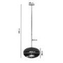 Modern Black Bioethanol Hanging Fire - AmberGlo