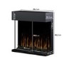 Black 3-Sided Inset Electric Media Wall Smart Fire Place - 30 Inch - AmberGlo