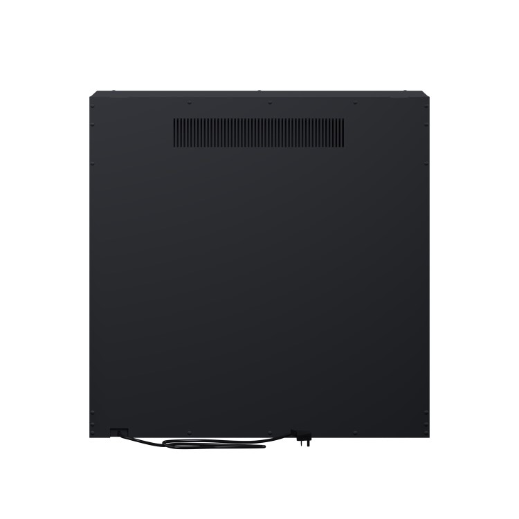 Black 3-Sided Inset Electric Media Wall Smart Fire Place - 30 Inch - AmberGlo