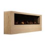 Wall-Mounted Electric Fire with Oak Surround and Remote Control - 70 Inch - AmberGlo
