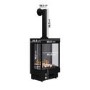 Electric Log Burner with Flue in Black - AmberGlo