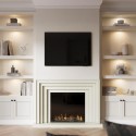AGL087 Cream Fire Surround and Electric Fire with Logs - AmberGlo