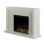 Cream Fire Surround and Electric Fire with Logs - AmberGlo