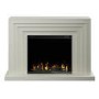 Cream Fire Surround and Electric Fire with Logs - AmberGlo