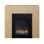 Freestanding Electric Fire with Oak Surround - AmberGlo