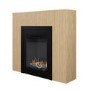 Freestanding Electric Fire with Oak Surround - AmberGlo