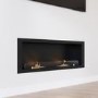 Double-Sided Bioethanol Media Wall Fireplace in Black - 50 Inch - AmberGlo